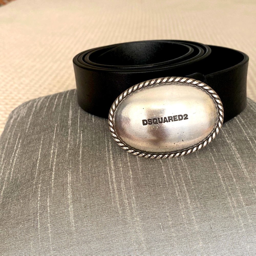 Dsquared2 leather buckle belt